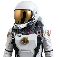 宇航服,白色, 金色PNG