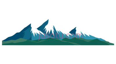 山峰,卡通,蓝色,白色, PNG
