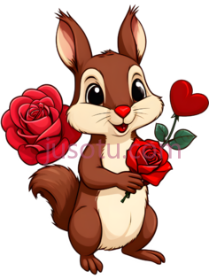 松鼠,卡通,棕色PNG