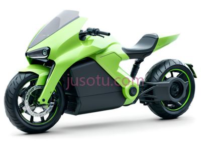 摩托车,绿色, PNG