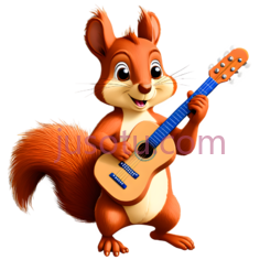 松鼠,卡通,橙色,白色PNG