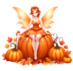 南瓜精灵,卡通,橙色PNG