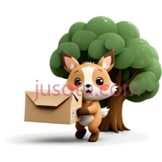 狐狸,卡通,棕色,白色PNG